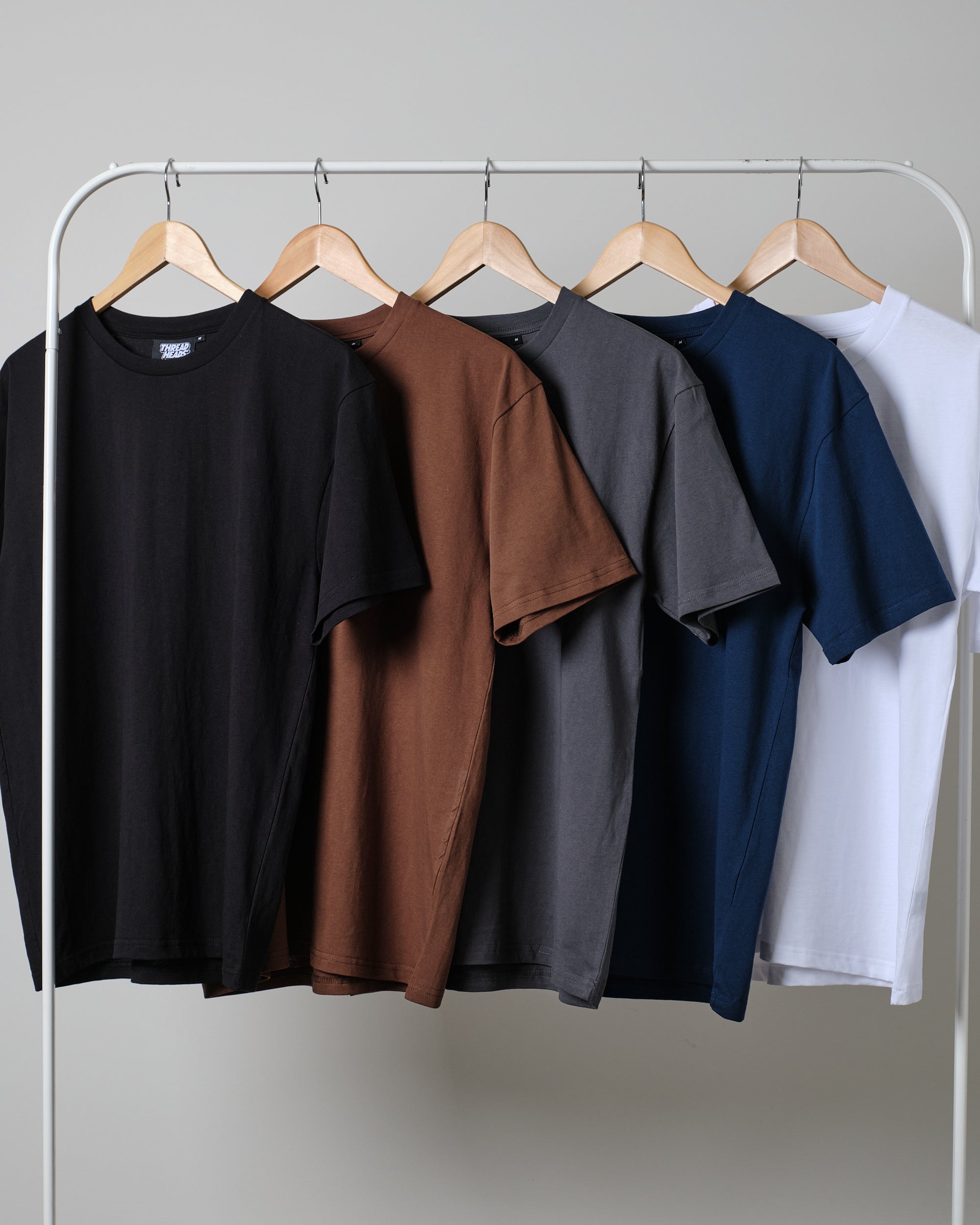 Classic Tee 5-Pack: Black, Brown, Charcoal, Navy, White Australia Online