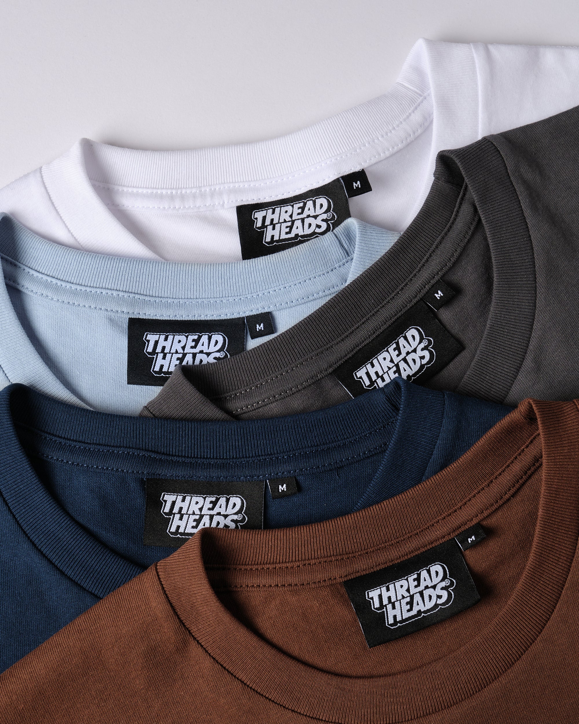 Classic Tee 5-Pack: Brown, Navy, Charcoal, Pale Blue, White Australia Online
